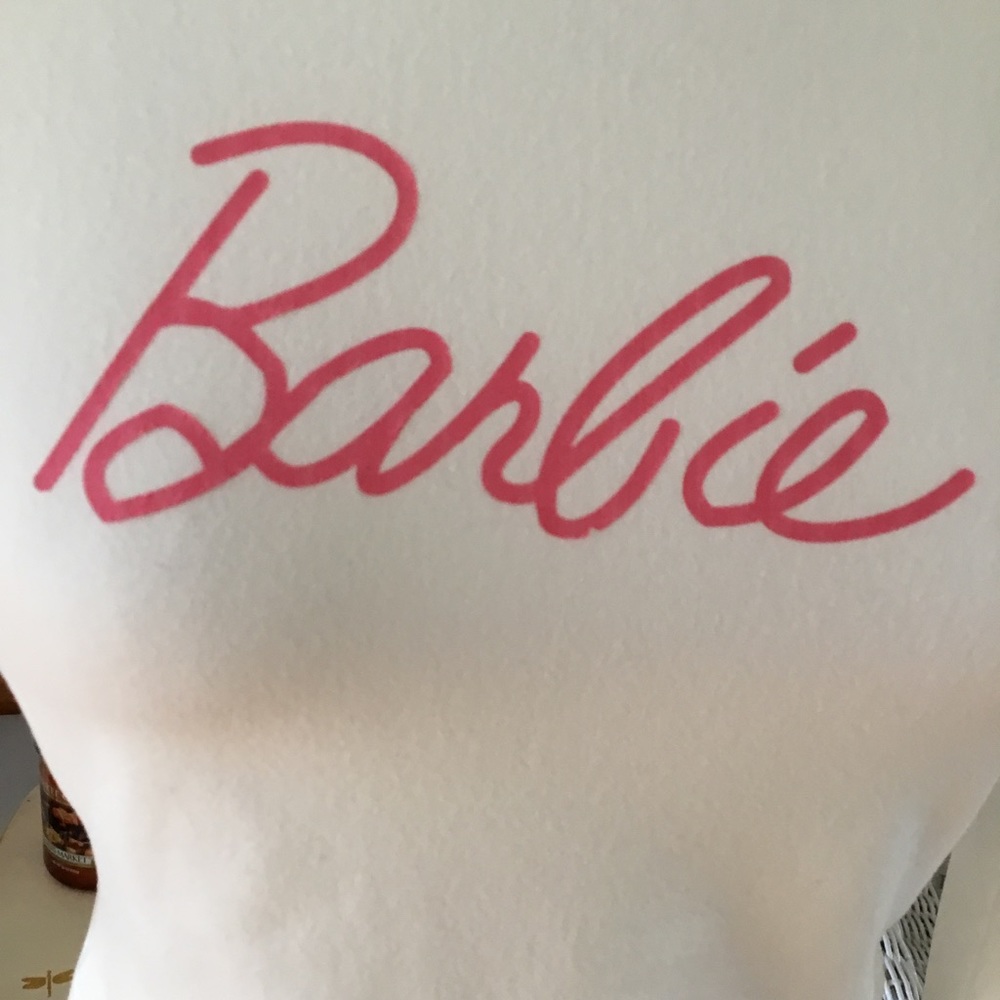 JUNIORS LONG SLEEVED BARBIE CROP TOP - Picture 5 of 8